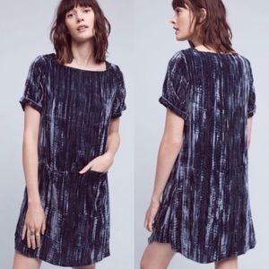 Anthropologie Crushed velvet dress